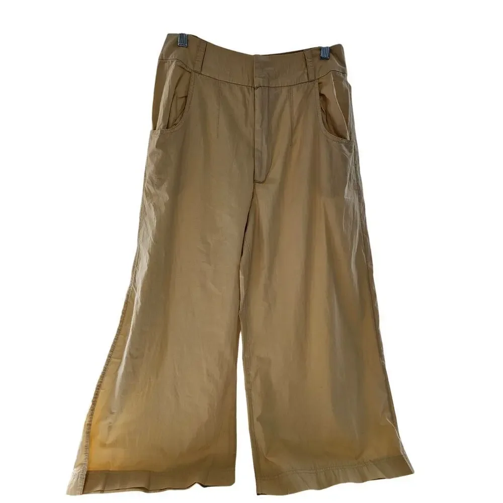 Free People Menorca Cropped Solid Poplin Pants